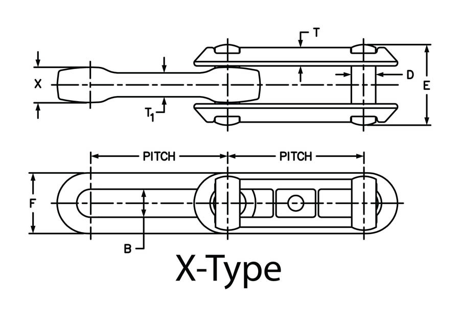 Item # X348, X-Type Chain On Allied-Locke Industries